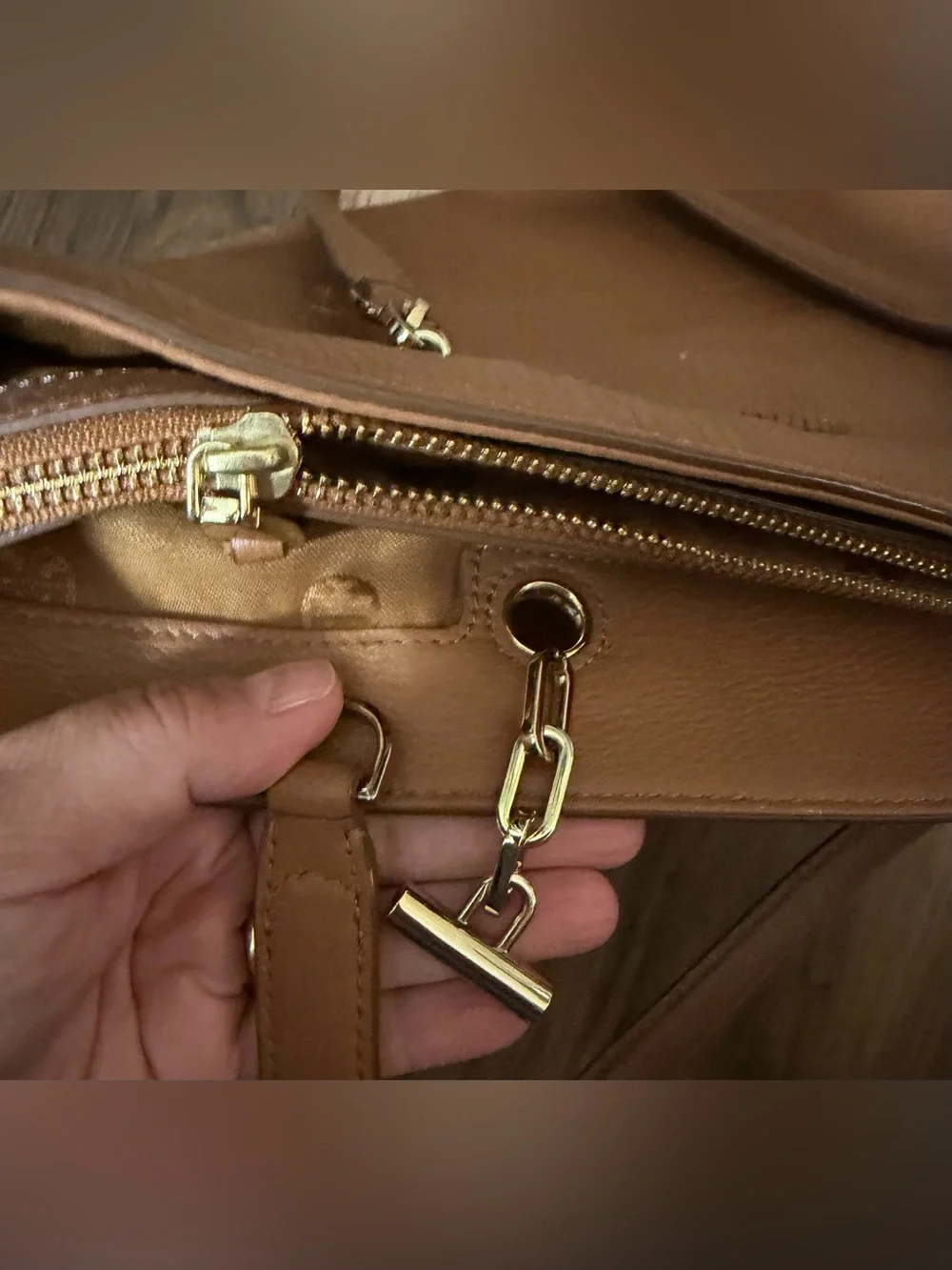 Tory Burch brown leather tote bag